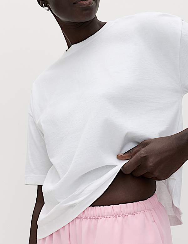 Crepe Elasticated Waist Wide Leg Trousers