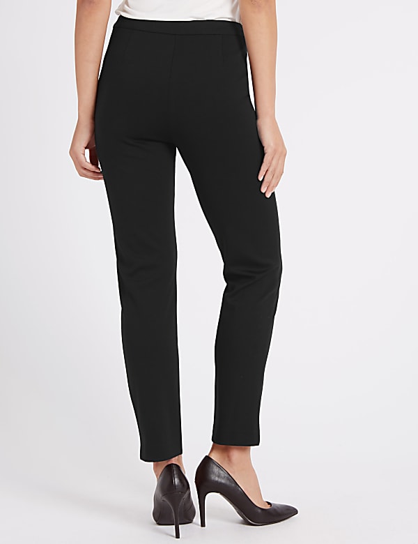Slim Leg Flat Front Trousers