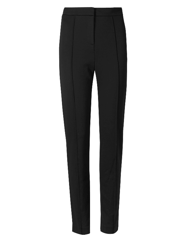 Slim Leg Flat Front Trousers