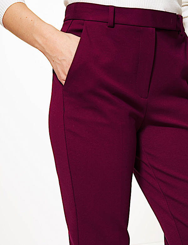 Jersey Slim Fit Ankle Grazer Trousers