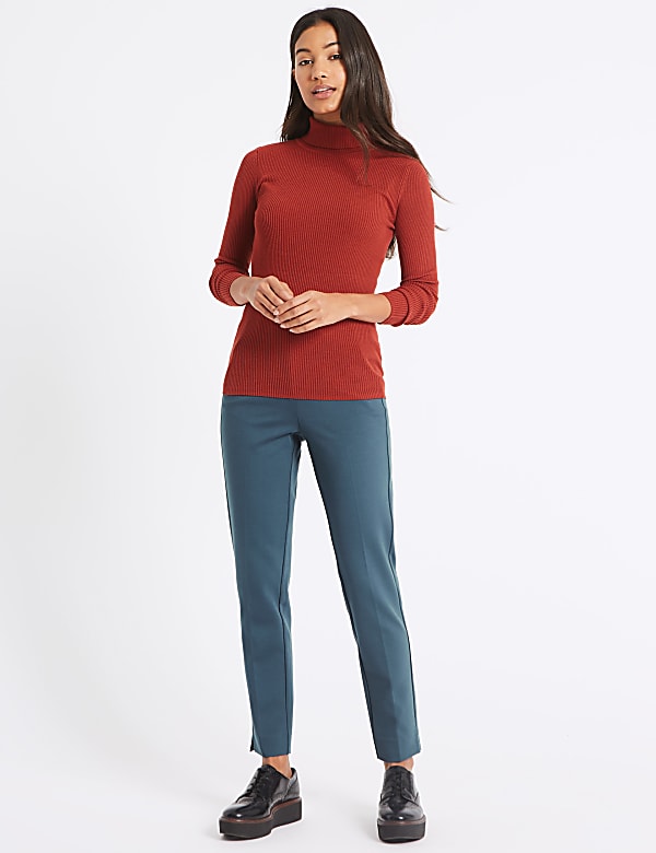 Jersey Slim Fit Ankle Grazer Trousers - JP