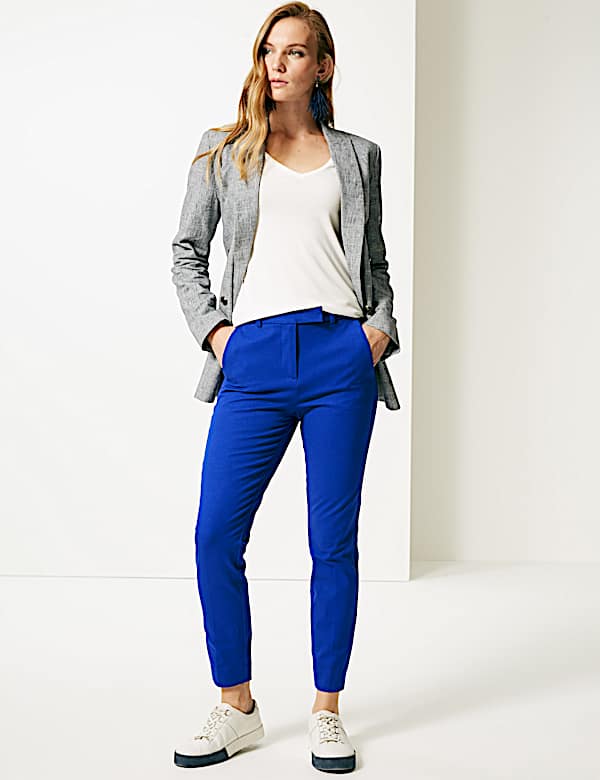Slim Ankle Grazer Trousers