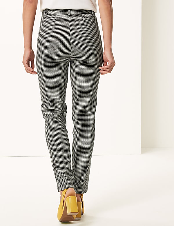 Mia Slim Checked Ankle Grazer Trousers