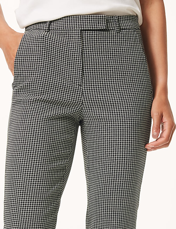 Mia Slim Checked Ankle Grazer Trousers