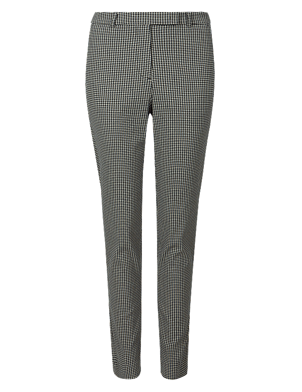 Mia Slim Checked Ankle Grazer Trousers