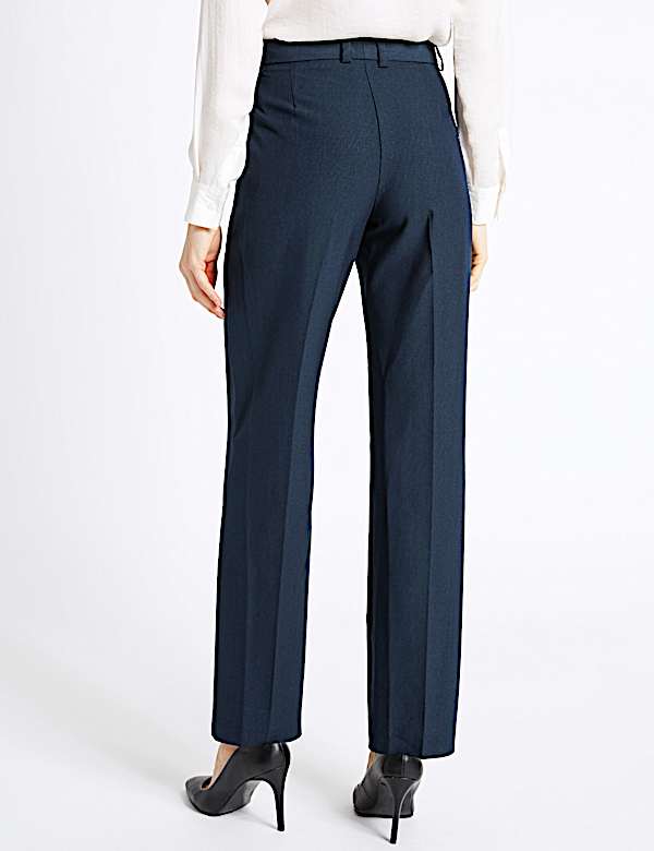 Embossed Straight Leg Trousers