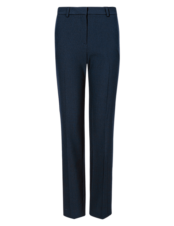 Embossed Straight Leg Trousers