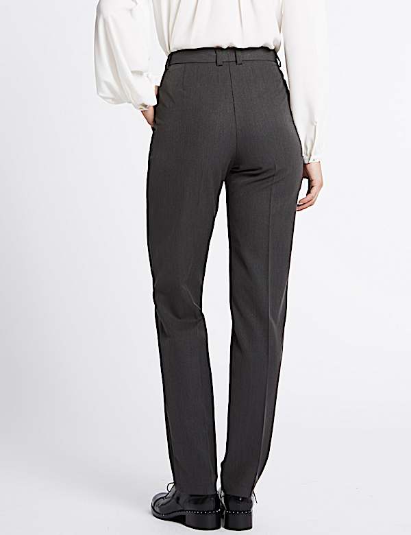 Embossed Straight Leg Trousers