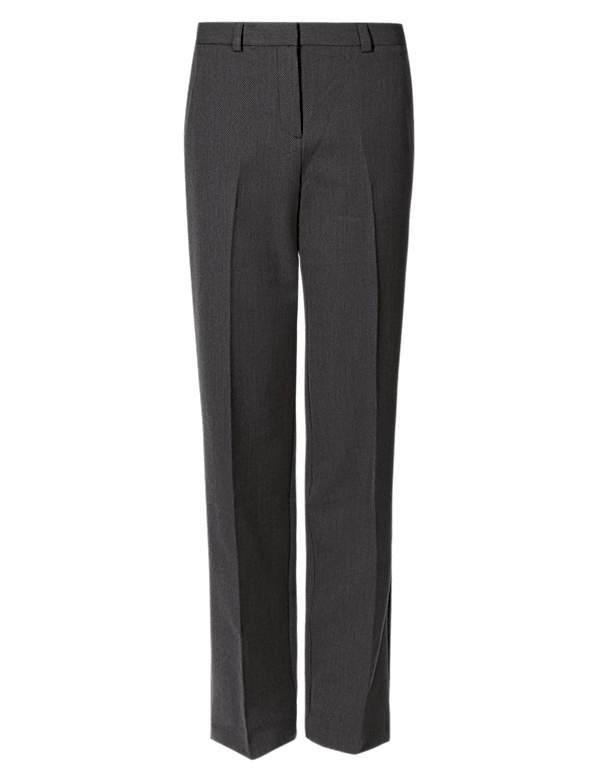 Embossed Straight Leg Trousers