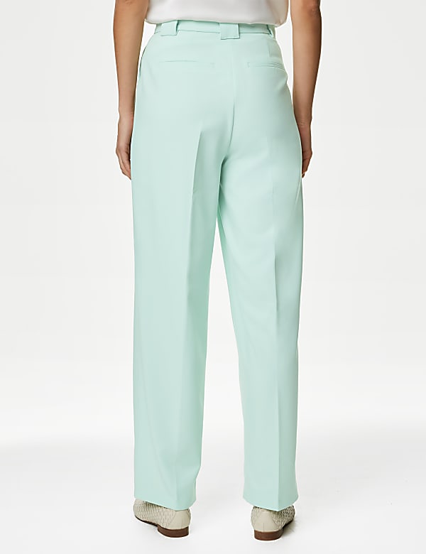 Pleat Front Relaxed Straight Trousers - GR