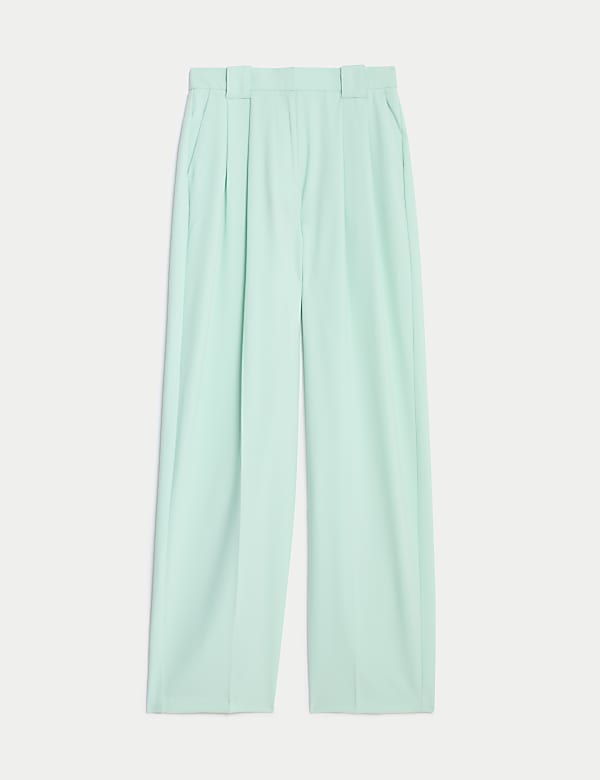 Pleat Front Relaxed Straight Trousers - GR