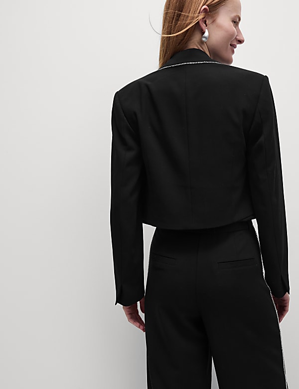 Tailored Embellished Cropped Blazer