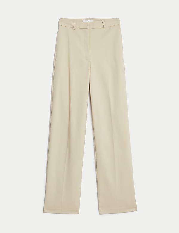 Chino coupe large en coton m&eacute;lang&eacute;e - CH