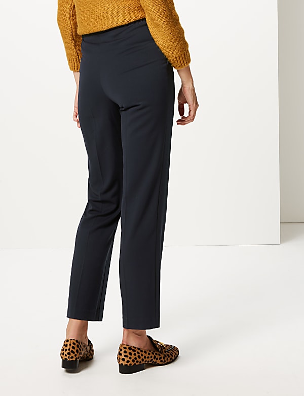 Zipped Pocket Straight Leg Trousers
