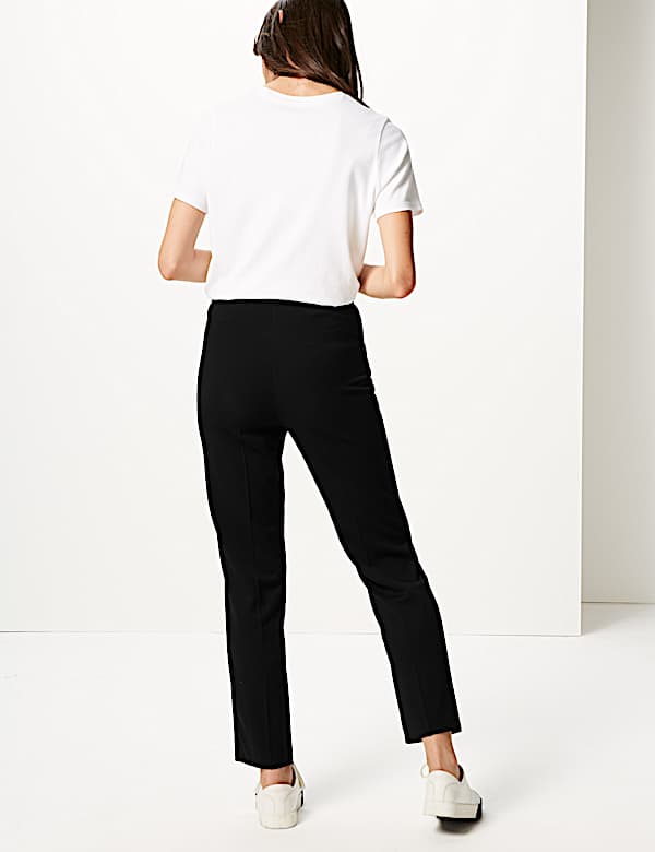Zipped Pocket Straight Leg Trousers