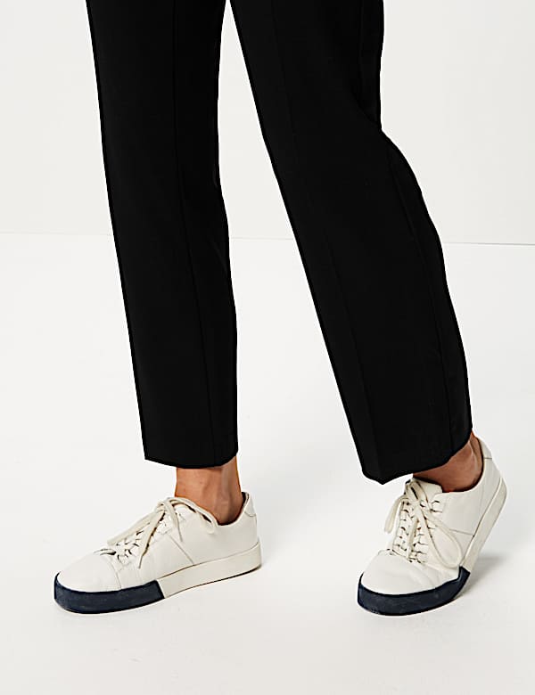 Zipped Pocket Straight Leg Trousers