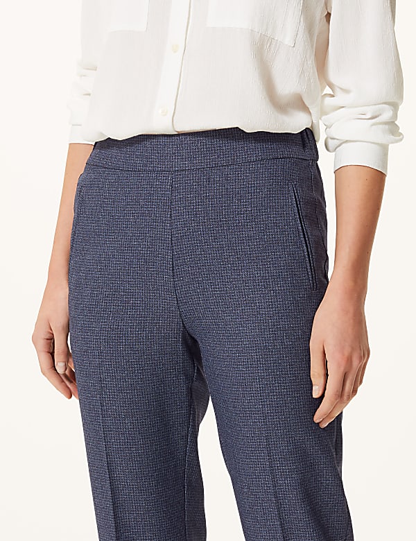 Textured Straight Leg Trousers