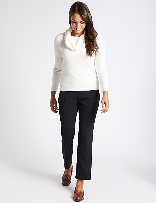 Ponte Straight Leg Trousers