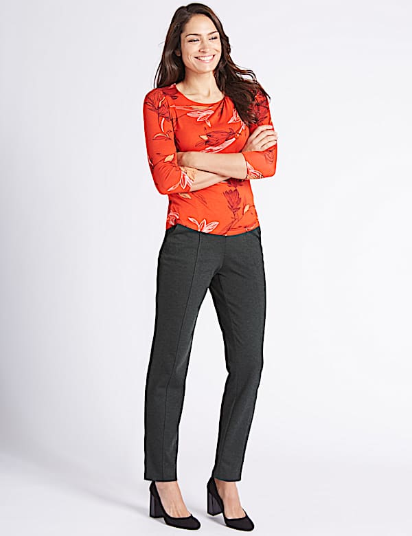 Ponte Straight Leg Trousers
