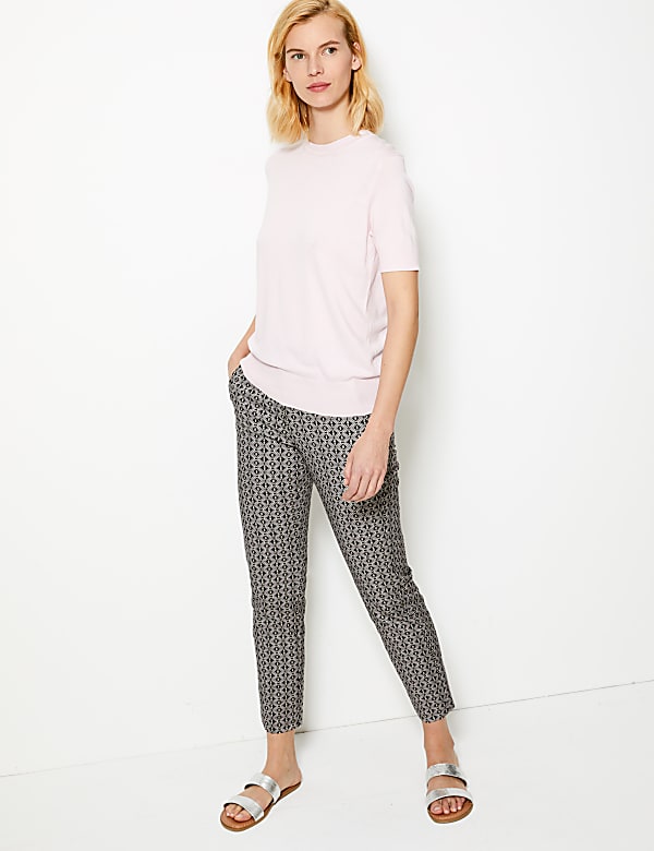 Mia Slim Geometric 7/8th Trousers