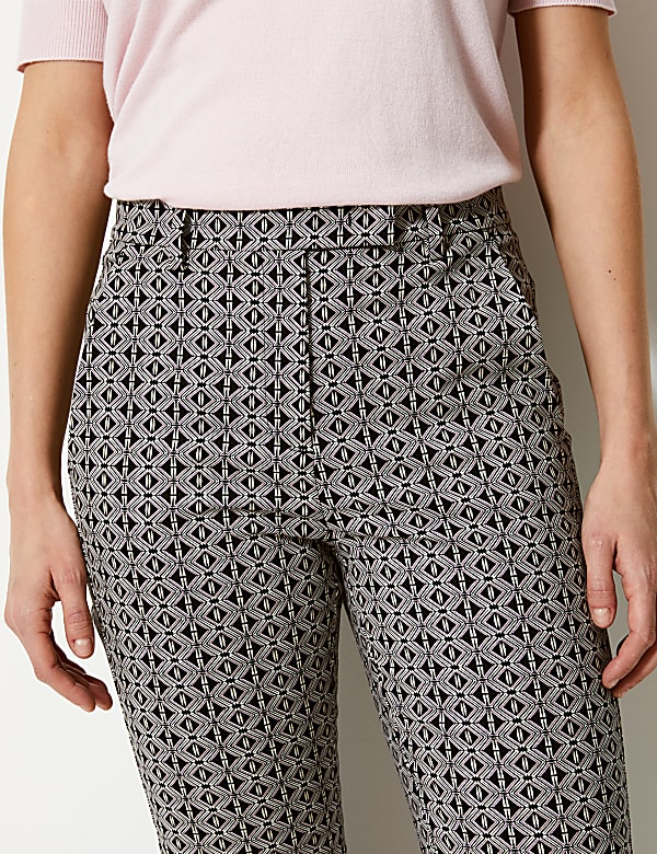 Mia Slim Geometric 7/8th Trousers