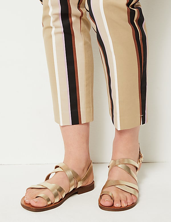 Mia Slim Striped 7/8th Trousers