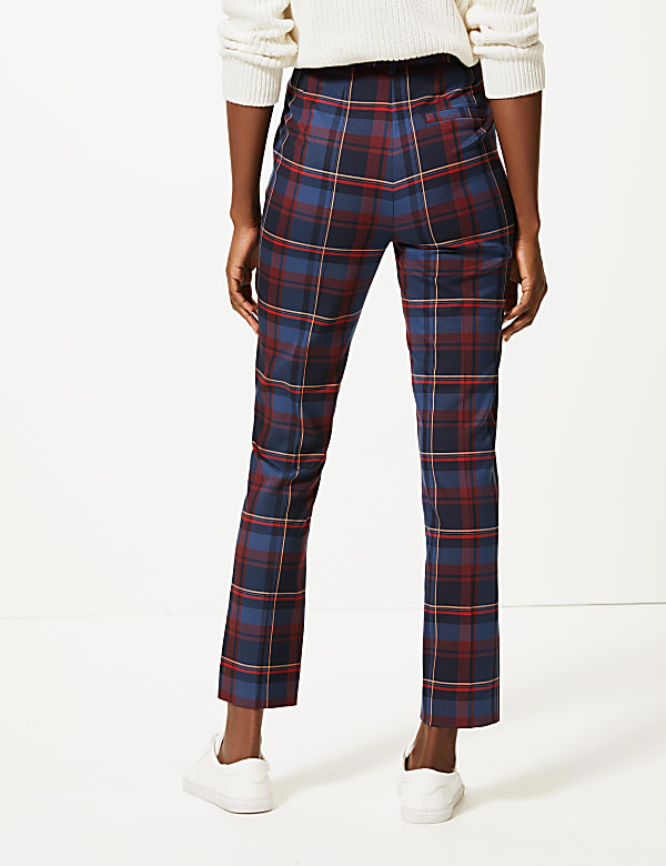 Mia Check Slim Ankle Grazer Trousers
