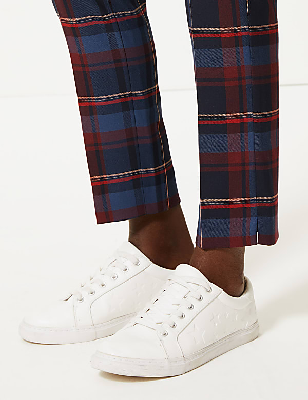 Mia Check Slim Ankle Grazer Trousers