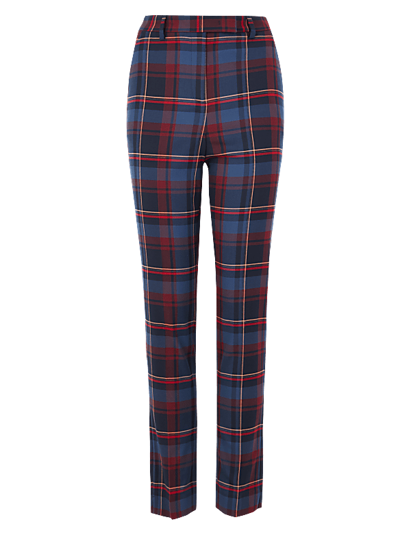 Mia Check Slim Ankle Grazer Trousers