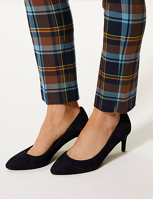 Mia Checked Slim Ankle Grazer Trousers