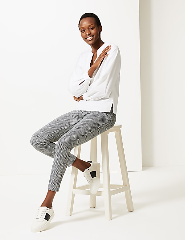 Checked Ankle Grazer Treggings
