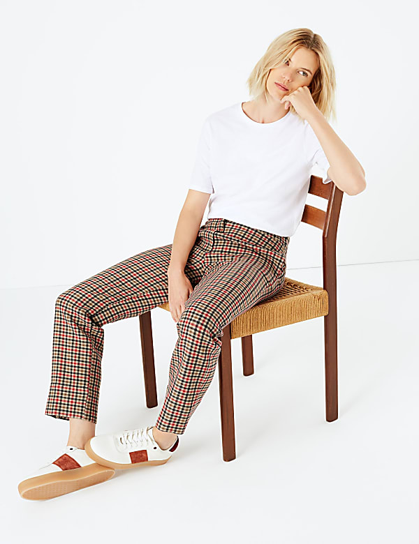Evie Checked 7/8th Trousers