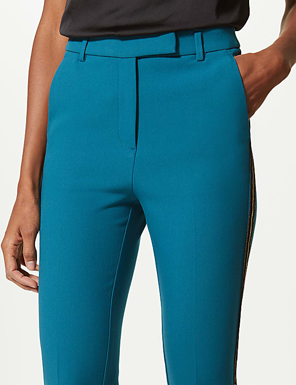 Embellished side stripe trousers sales