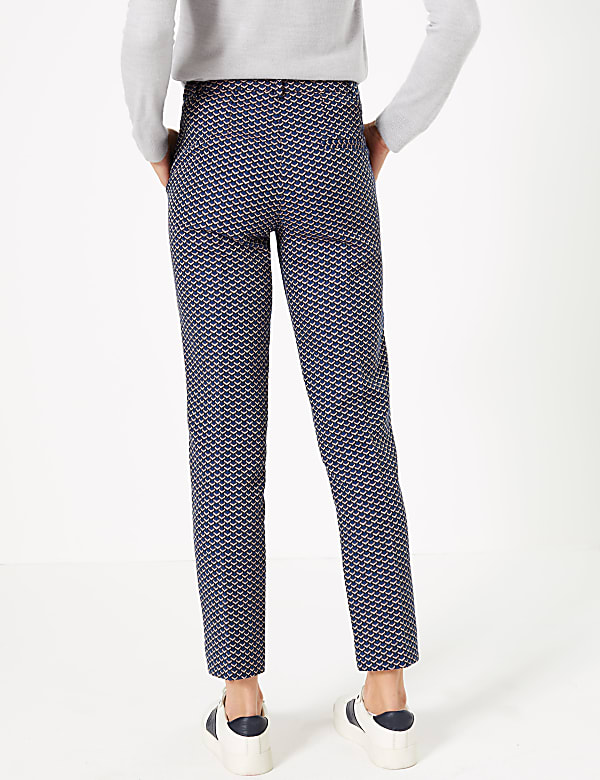 Mia Jacquard Slim Ankle Grazer Trousers