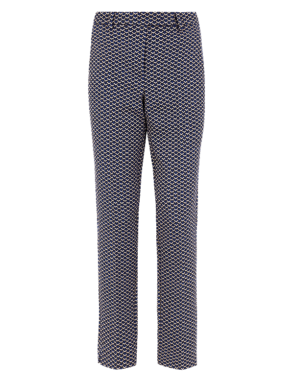 Mia Jacquard Slim Ankle Grazer Trousers