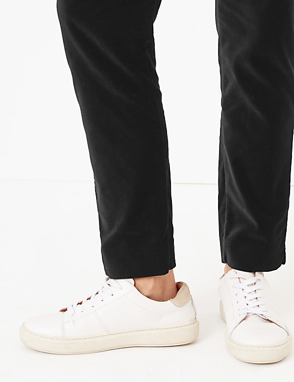 Mia Velvet Slim Ankle Grazer Trousers