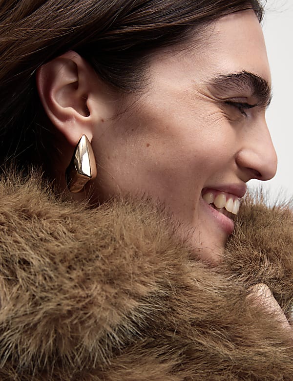 Faux Fur Collared Short Coat