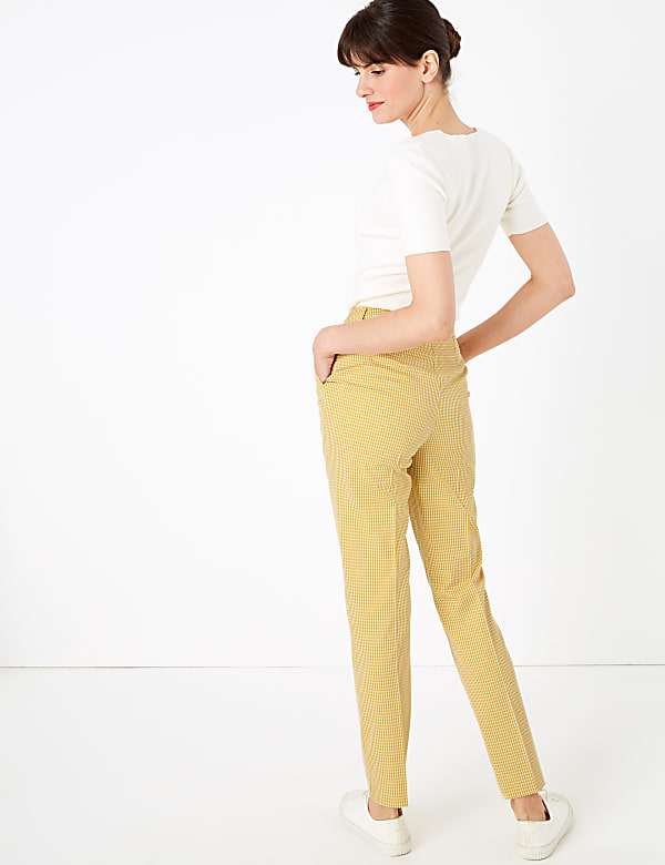 Mia Slim Checked Ankle Grazer Trousers