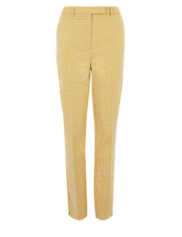 Mia Slim Checked Ankle Grazer Trousers
