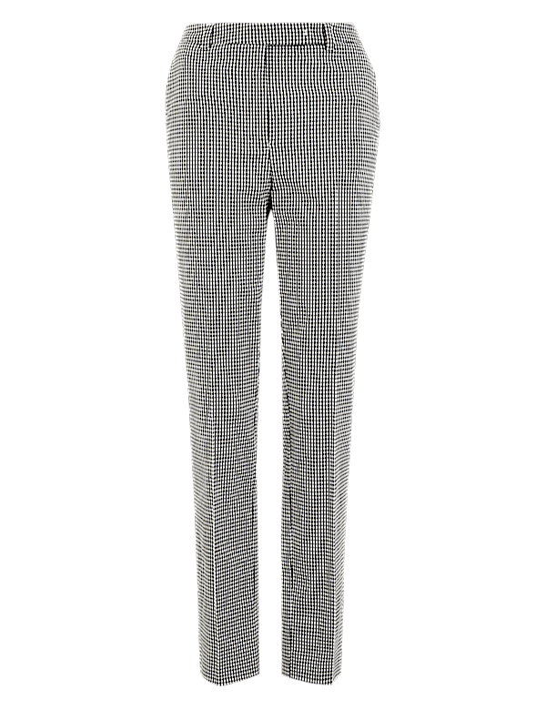 Mia Slim Checked Ankle Grazer Trousers