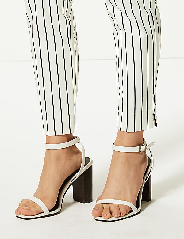 Mia Slim Striped Ankle Grazer Trousers