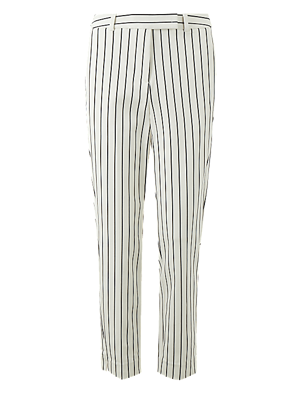 Mia Slim Striped Ankle Grazer Trousers