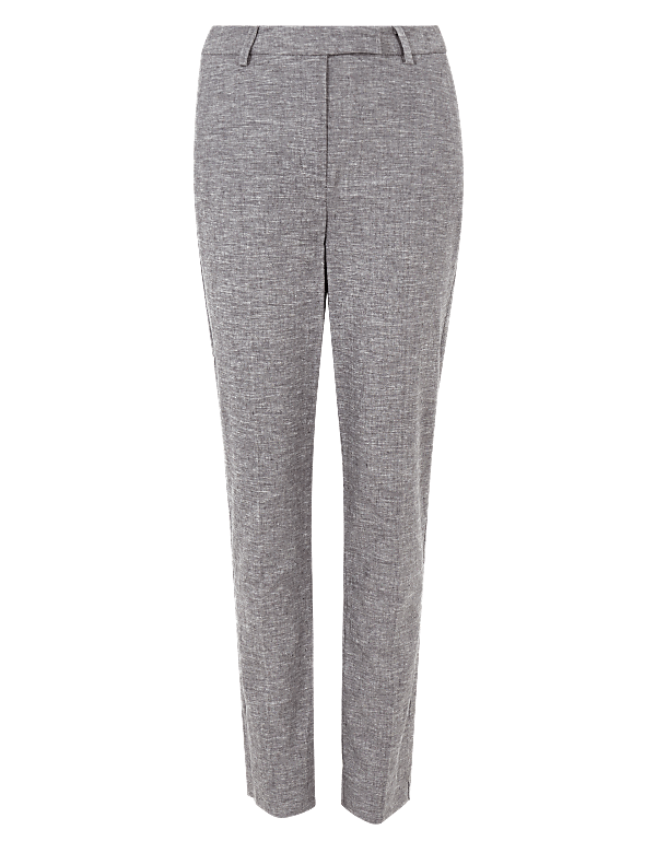 Mia Slim Linen Ankle Grazer Trouser