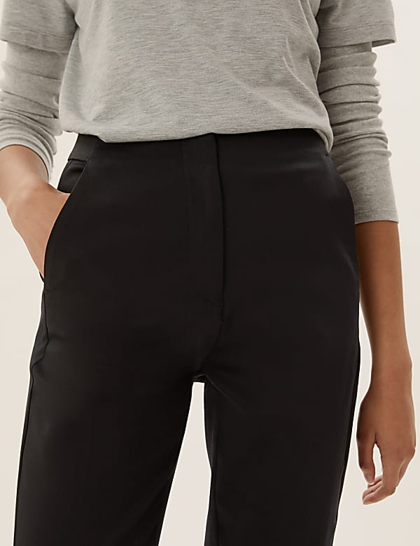 Slim Fit Cropped Trousers