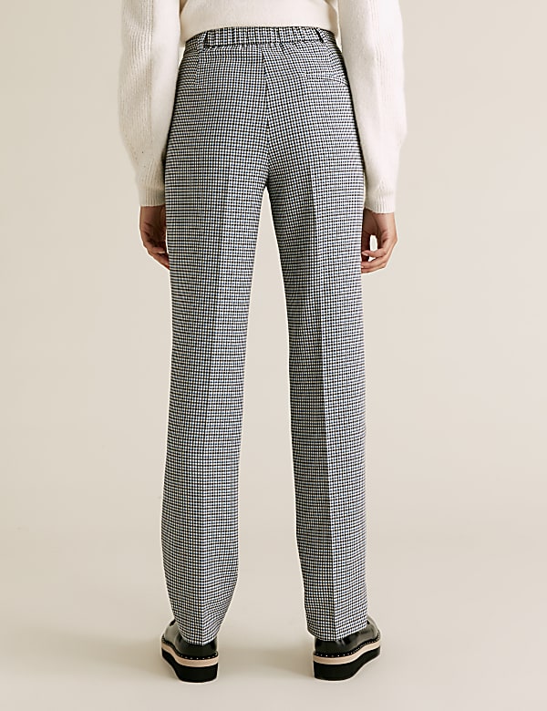 Buy Straight Leg Checked Trousers at Marks Spencer
