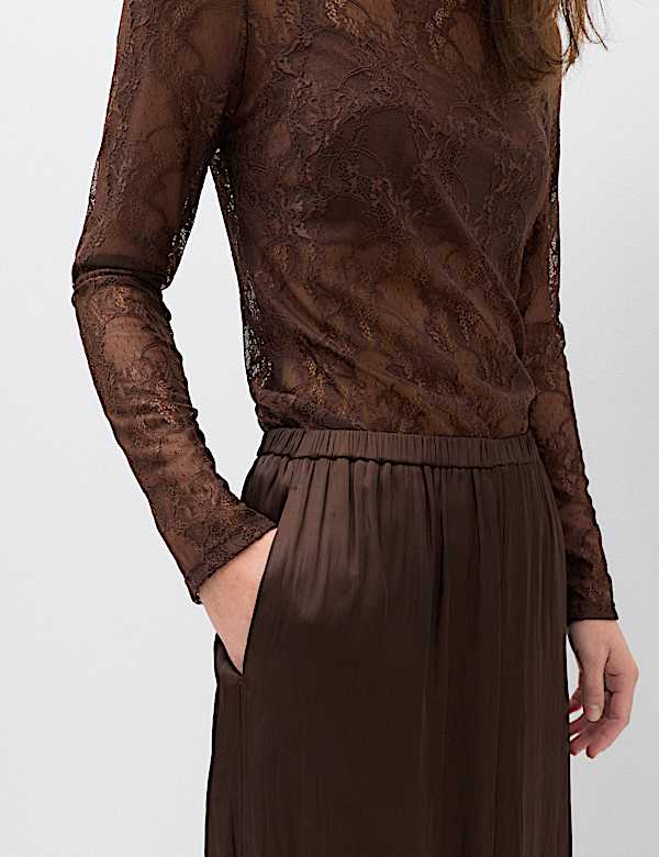 Satin Elasticated Waist Balloon Trousers - UA