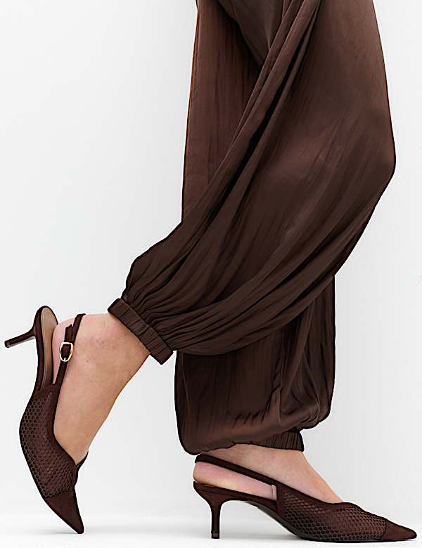 Satin Elasticated Waist Balloon Trousers - UA