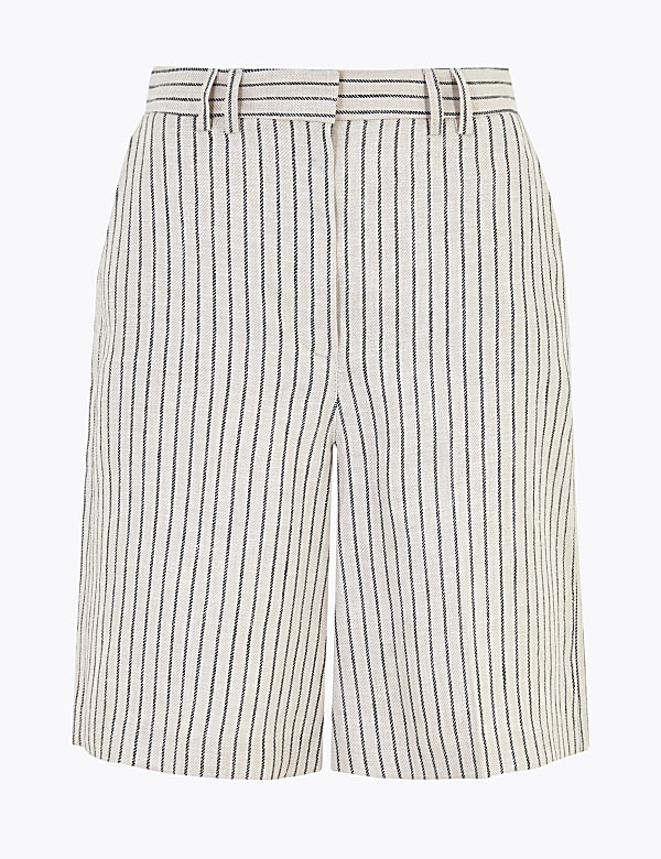 Tailored Striped Shorts