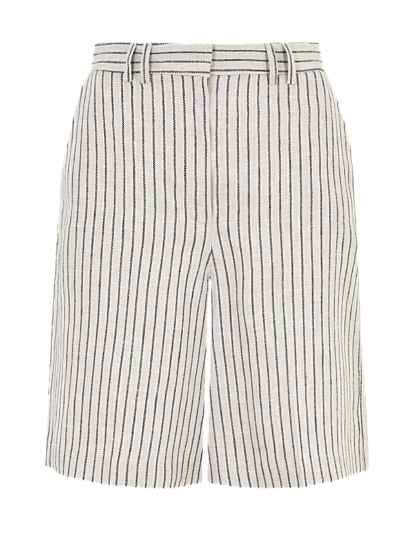 Tailored Striped Shorts