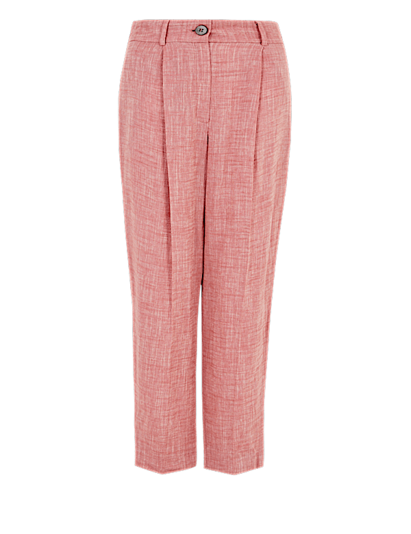 Linen Rich Tapered 7/8 Trousers